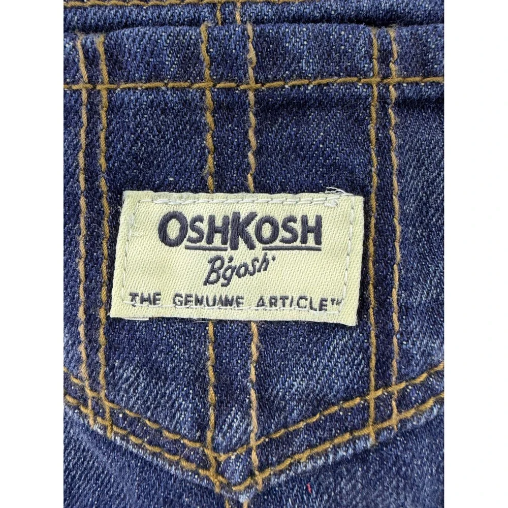 OshKosh Bgosh Vestback Baby Girls Denim Tulle Heart Dress Navy Blue Gold‎ 12M